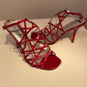 Via Spiga Red Cage Pump